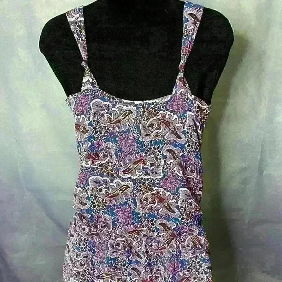 Quiksilver Paisley/Leaf Print Tank Mini Dress - Picture 5 of 10